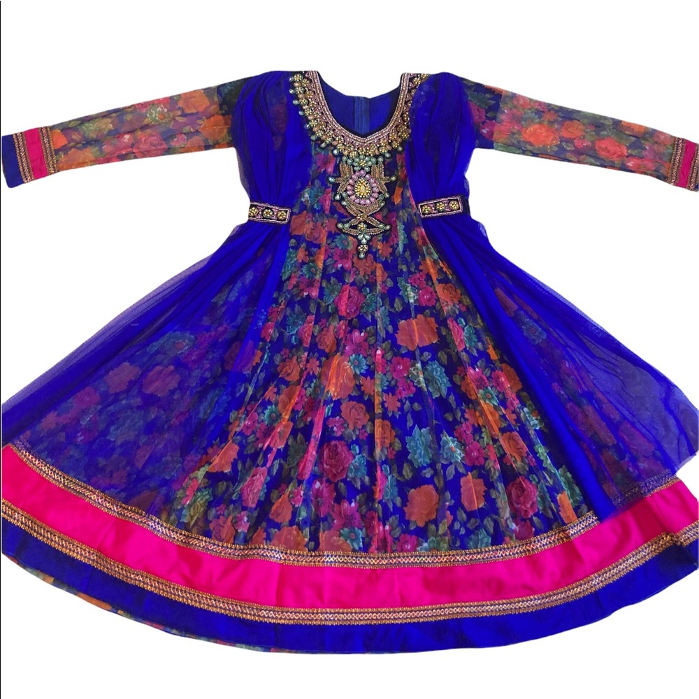 Vintage Bejeweled Floral Frock ~ XS/ Petite00